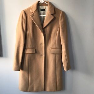 J. Crew Wool-Cashmere Camel Plaza Coat Size 0